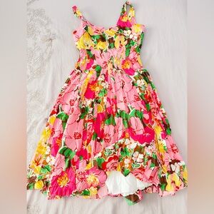 Floral Pink and Green Dress